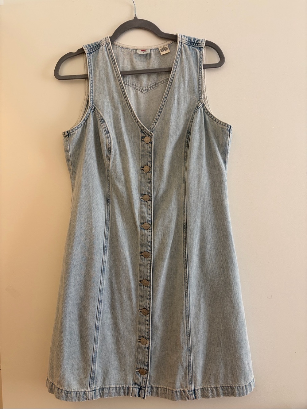Levi’s Light Wash Denim Button-Front Dress